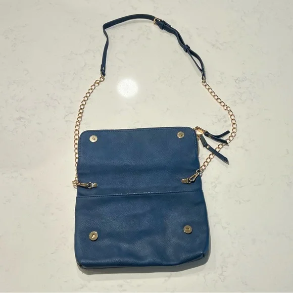 Urban Expressions Dark Blue Convertible Shoulder / Clutch Bag - Picture 2 of 5